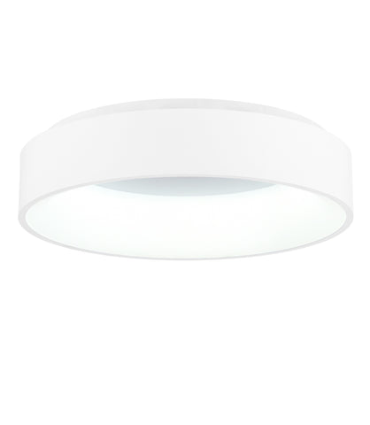 7103C18-1-104 Arenal LED Drum Shade Flush Mount With White Finish