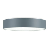 7103C18-1-167 Arenal LED Drum Shade Flush Mount With Gray & White Finish