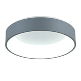 7103C18-1-167 Arenal LED Drum Shade Flush Mount With Gray & White Finish