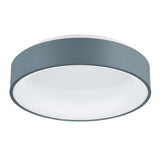 7103C18-1-167 Arenal LED Drum Shade Flush Mount With Gray & White Finish