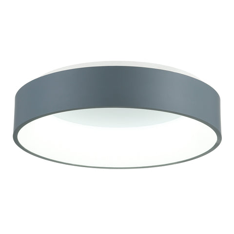 7103C18-1-167 Arenal LED Drum Shade Flush Mount With Gray & White Finish