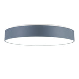 7103C24-1-167 Arenal LED Drum Shade Flush Mount With Gray & White Finish