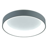 7103C24-1-167 Arenal LED Drum Shade Flush Mount With Gray & White Finish