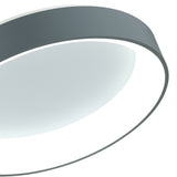 7103C24-1-167 Arenal LED Drum Shade Flush Mount With Gray & White Finish