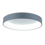 7103C24-1-167 Arenal LED Drum Shade Flush Mount With Gray & White Finish