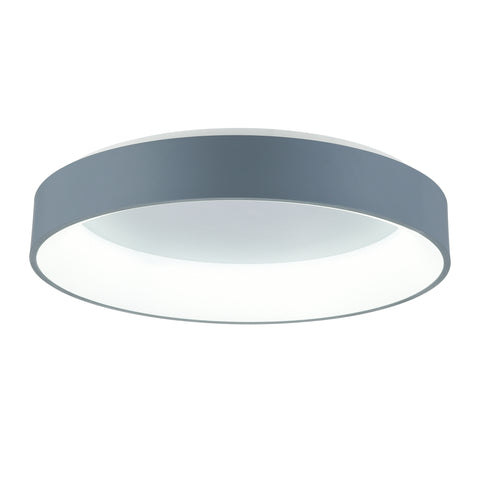 7103C24-1-167 Arenal LED Drum Shade Flush Mount With Gray & White Finish