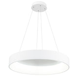 7103P24-1-104 Arenal LED Drum Shade Pendant With White Finish