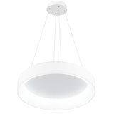 7103P24-1-104 Arenal LED Drum Shade Pendant With White Finish