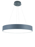 7103P24-1-167 Arenal LED Drum Shade Pendant With Gray & White Finish