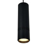 7117P3-1-101-B Stowe LED Down Mini Pendant With Black & Wood Finish