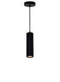 7117P3-1-101-B Stowe LED Down Mini Pendant With Black & Wood Finish