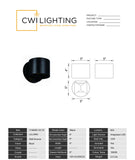 7148W5-101-R Lilliana LED Wall Sconce With Black Finish