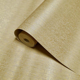 7330 Beige gold metallic foil faux textile distressed fabric light textured wallpaper