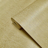 7330 Beige gold metallic foil faux textile distressed fabric light textured wallpaper
