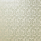 7458, RZ3300 Victorian Damask leaves champagne beige bronze Glassbeads textured Wallpaper 3D