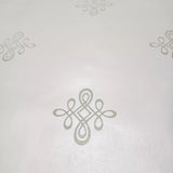 7608 Greige Beige cream grassbeads abstract Script Geo damask textured wallpaper 3D