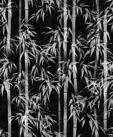 81672 Novamur Mona Floral Black-And-White Wallpaper
