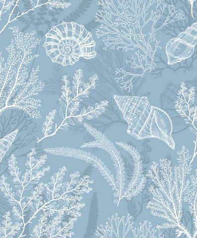 81689 Novamur Mona Graphically Blue White Wallpaper