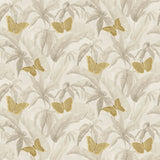 8236 12W9441 Tropical Leaf Butterflie Wallpaper