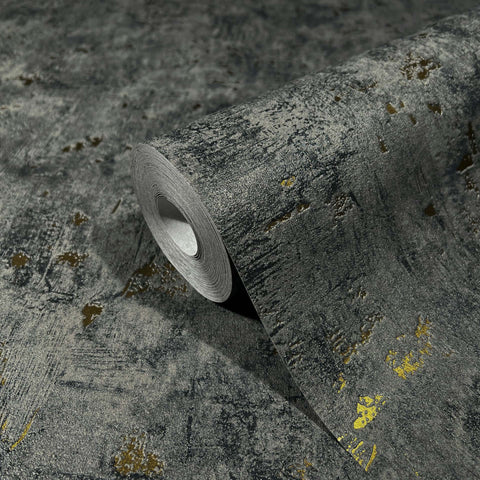 82373 Naomi Structure Modern Anthracite Wallpaper