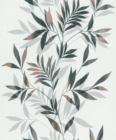 82458 Novamur Mona Floral Black White Wallpaper