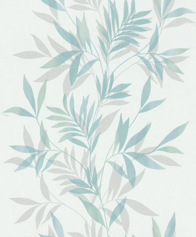 82461 Novamur Mona Floral Green White Wallpaper