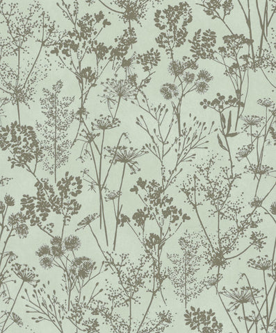 82465 Novamur Floral Gold Green Wallpaper