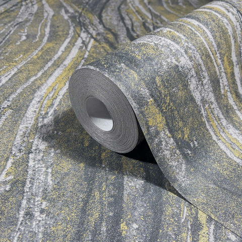 82496 Naomi Modern Graphic Gray Yellow Wallpaper 