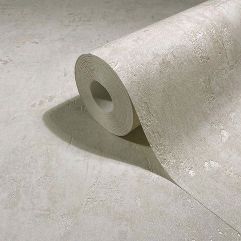 82498 Naomi Plain Plaster Look Beige Wallpaper