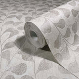 82502 Naomi Nature Floral Beige Gray Wallpaper