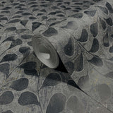 82503 Naomi Floral Gray Wallpaper