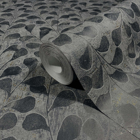 82503 Naomi Floral Gray Wallpaper