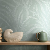 82505 Oriana Floral Green Wallpaper