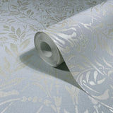 82509 Oriana Floral Blue Grey Wallpaper