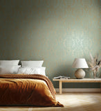 82510 Oriana Floral Green Wallpaper 