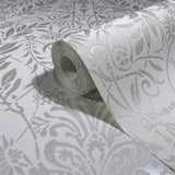 82511 Oriana Floral White Wallpaper 