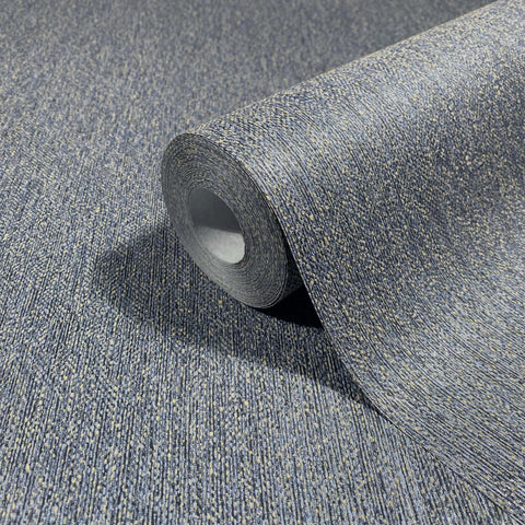 82539 Naomi Plain Black Blue Wallpaper 