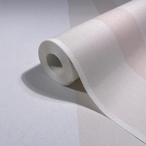 82561 Oriana Stripes Pink White Wallpaper 