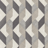 8271 97W9661 Geometric Faux Grasscloth Textured Wallpaper