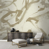 8280 18W9661 Abstract Contemporary Grasscloth Mural Wallpaper