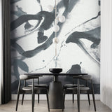 8280 66W9661 Abstract Contemporary Grasscloth Mural Wallpaper