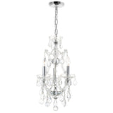 8311P12C-3 Maria Theresa 4 Light Up Mini Chandelier With Chrome Finish