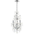 8311P12C-3 Maria Theresa 4 Light Up Mini Chandelier With Chrome Finish