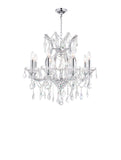 8311P24C-9 (Clear) Maria Theresa 9 Light Up Chandelier With Chrome Finish