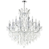 8311P32C-19 (Clear) Maria Theresa 19 Light Up Chandelier With Chrome Finish