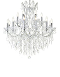 8311P32C-19 (Clear) Maria Theresa 19 Light Up Chandelier With Chrome Finish