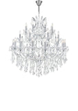 8318P42C-33 (Clear) Maria Theresa 33 Light Up Chandelier With Chrome Finish