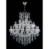 8318P50C-41 (Clear)-B Maria Theresa 41 Light Up Chandelier With Chrome Finish