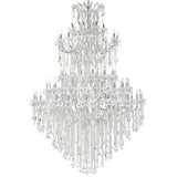 8318P70C-84 (Clear)-A Maria Theresa 84 Light Up Chandelier With Chrome Finish