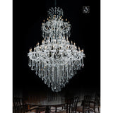 8318P70C-84 (Clear)-A Maria Theresa 84 Light Up Chandelier With Chrome Finish